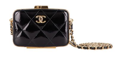 Mini Box Clutch On Chain, front view